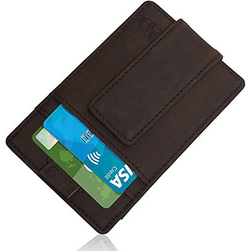 슬림 머니클립 지갑 남성용 - RFID 차단 강력 자석 Thin 전면 포켓 남성용S 지갑 카드 홀더