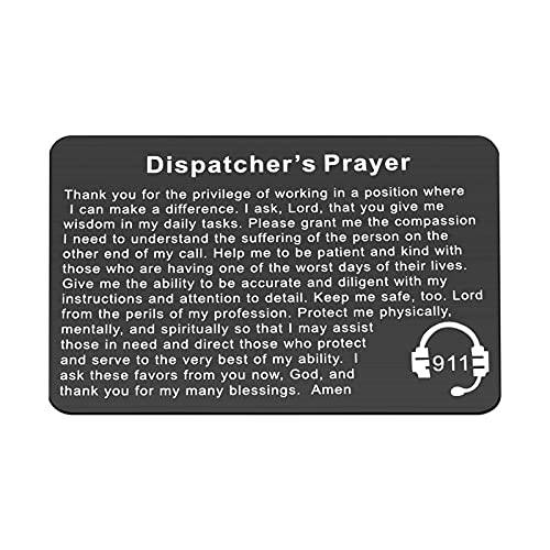 UJIMS Dispatcher’s 기도 지갑 인서트 비상 오퍼레이터 Responder 선물 Law Enforcement Dispatcher 선물