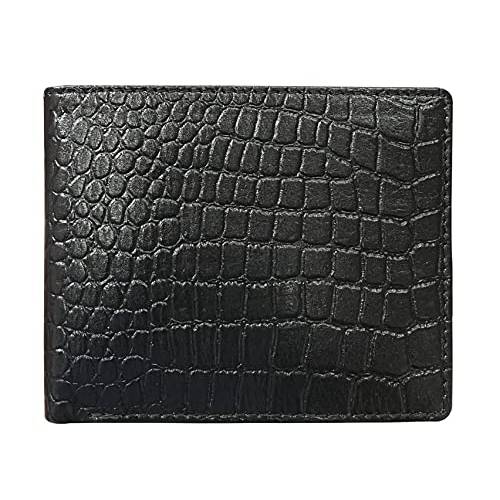 Men’s 정품 악어 가죽 지갑, 핸드메이드 지갑 (블랙)
