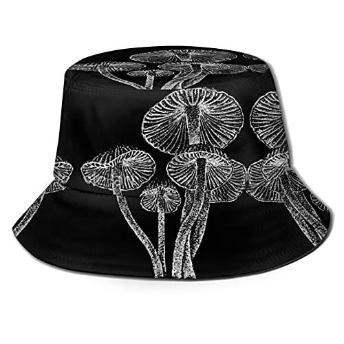 ASYG 사이키델릭 버섯 프린트 버킷 모자 섬머 모자 버킷 모자 통기성 모자 낚시 등산
