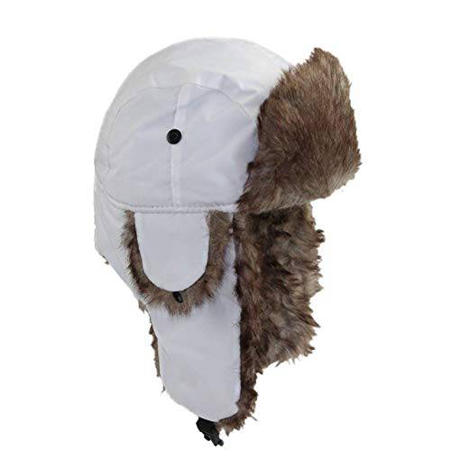ASWER Trapper 따뜻한 러시아어 트루퍼 모자 겨울 스키타기 캡 여성 남성용 바람막이