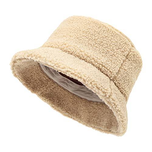 Fuzzy 버킷 모자 모피 겨울 풍성한 어부 캡 테디 따뜻한 바람막이 인조 퍼 버킷 모자 여성용