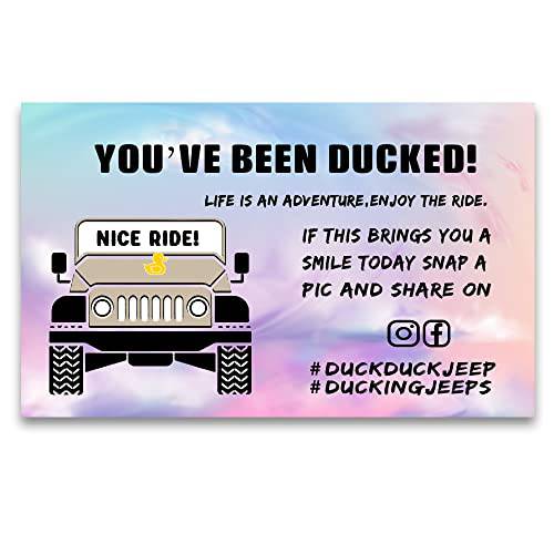 You’ve Been Ducked 카드 - Duck Duck 태그 3.5 x 2 비지니스 카드 사이즈 라운드 홀 (50 Pack)-qihuanzi