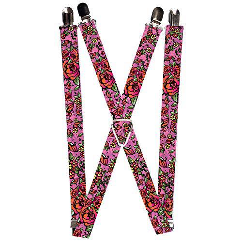 Buckle-Down Unisex-Adult’s Suspender-Born to Blossom 타투,문신