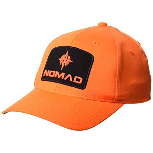 Nomad Men’s 블레이즈 사냥 오렌지 캡 | 6 패널 Pre-Curved 썬바이저