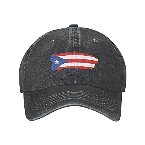 USA Puerto Rico 깃발 야구모자 코튼 카우보이 모자 레트로 Washed 조절가능 선물