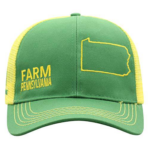 존 Deere Farm State Pride Cap-Green and Yellow-Pennsylvania