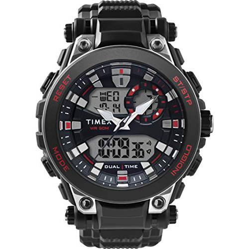 Timex 남성용 Analogue-Digital 쿼츠시계 레진 스트랩 TW5M30800