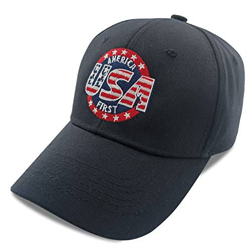 POERDAG America First 야구모자 남성용 아메리칸 깃발 Trucker 모자 Funny 여성 아버지 모자 로우 프로파일 자수 패턴