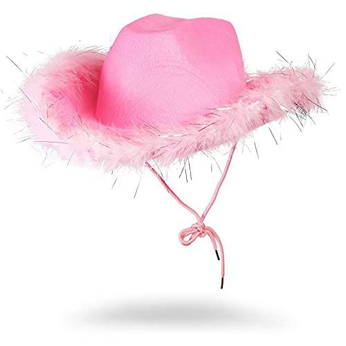Juvolicious 카우보이 모자 여성용 (성인 사이즈, 핑크)