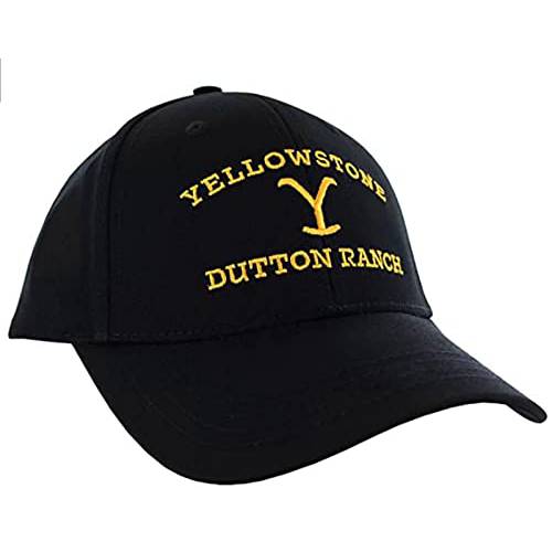 Yellowstone Dutton 랜치 브랜드 로고 Men’s 조절가능 모자 블랙