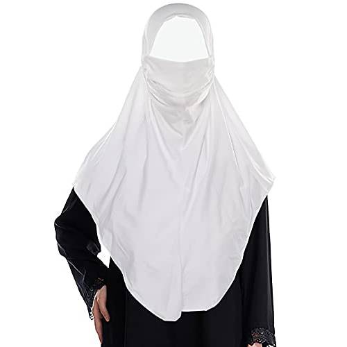 Lenmipot 이슬람교도 숄더 Hijab 편리한 이슬람 기도 Undercap Hijab Cover(2 방법 to 웨어)