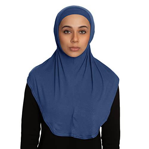 TheHijabStore.com Women’s 2-Piece Amira Hijab 코튼 저지 헤드 스카프 튜브 언더 스카프 캡 and 패션 숄더 Drape