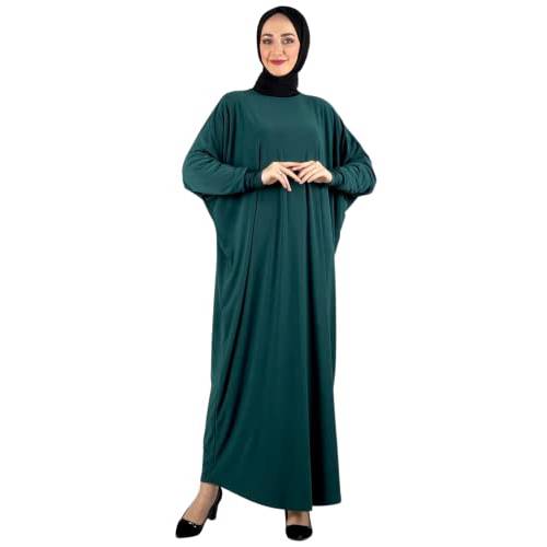 여성 이슬람교도 배트윙 롱 슬리브 Abaya Hijab 이슬람 의류 기도 드레스 맥시 터키어 옷 걸스 두바이