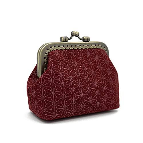 여성 동전 지갑 귀여운 체인지 지갑 걸쇠 핸드메이드 스몰 지갑 (다이아몬드 Garnet)