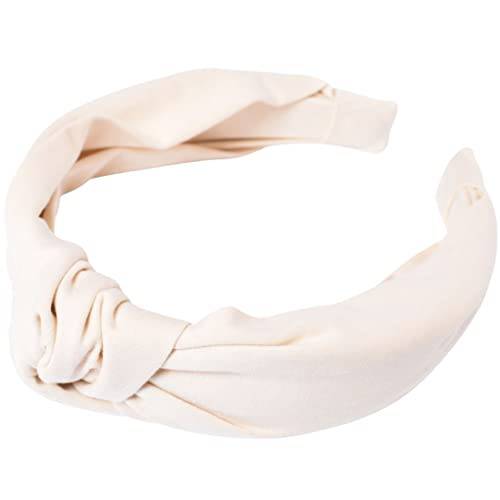 Bellefixe Jersey-Knit 매듭 Women’s 헤드밴드 | 크림, 아이보리, Off-White | 코튼