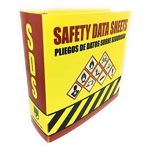 SDS 바인더,  헤비듀티 3 링 바인더 3 인치, 영어 스페인의 Bilingual, 600 세이프티,안전 데이터 시트 용량