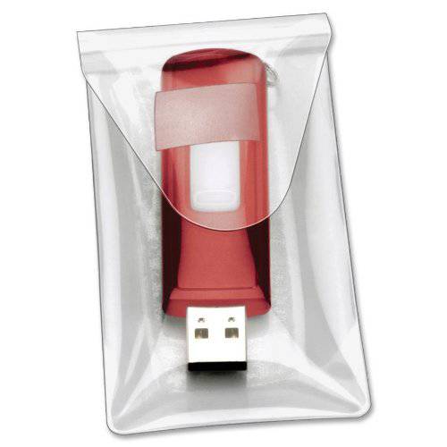 Cardinal HOLDit USB 드라이브 포켓, 3-1/ 2 x 2, 클리어, 6/ 백 (21140)