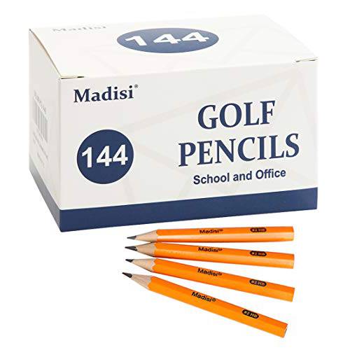 Madisi  골프 연필, 2 HB 1/2,하프 연필, 3.5 미니 연필, Pre-Sharpened, 144 Count