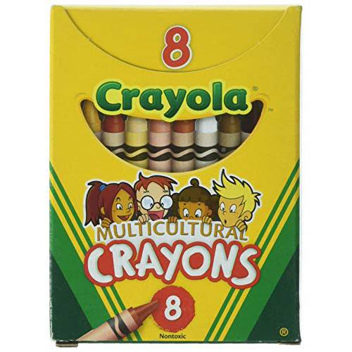 Crayola 다문화 크레용 크레파스 -24 Count (Set of 3 - 8 Packs)