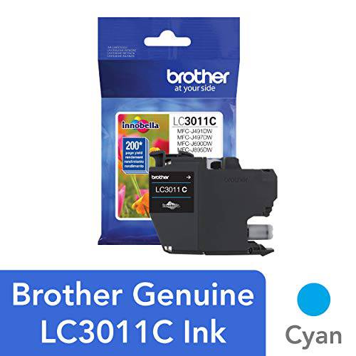 Brother Printer LC3011C Single Pack 표준 카트리지  200 페이지까지출력 LC3011 Ink Cyan
