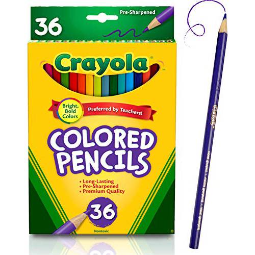 Crayola 색연필 세트, 학교 문구용품, 미리 깎여나온, 36 Count