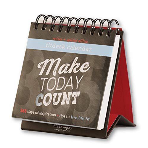 Fitlosophy ’ Make Today Count’ 365-Day 아름다운 퍼페츄얼 데스크 달력, Fitdesk 365-Day 퍼페츄얼캘린더 (FITDESK-Cal)