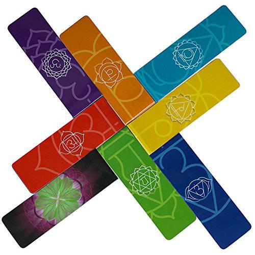 롱 차크라 자석 책갈피, Original, 오리지날 Informative 차크라 세트, Authentic 디자인 Colorful Mandalas 세트 of 8