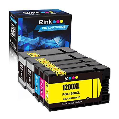 E-Z Ink ( TM) 호환가능한 잉크카트리지, 프린트잉크 교체용 캐논 PGI-1200 XL PGI-1200XL PGI1200XL to 사용 MAXIFY MB2020 MB2320 MB2120 MB2720 MB2350 MB2050 (2 블랙, 1 Cyan, 1 Magenta, 1 Yellow, 5 팩)