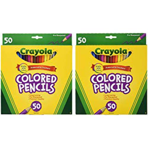 Crayola 50ct 롱 색연필 (68-4050) 팩 of 2
