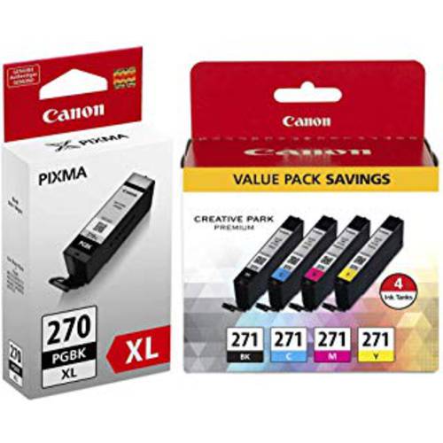 Canon Pixma MG6821 고수율, 고성능, 높은 출력량 색소,색깔,색,피그먼트 블랙 4-Color (BK/ C/ M/ Y) 잉크카트리지, 프린트잉크 세트 NEW