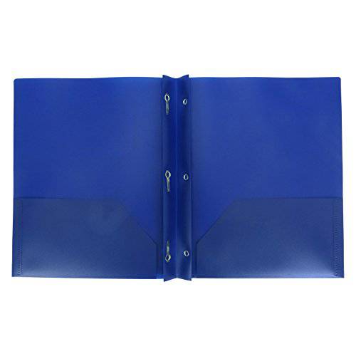 플라스틱 폴더 프롱 2 포켓 - ( 블루)