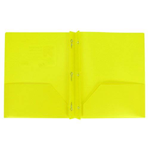 플라스틱 폴더 프롱 2 포켓 - up& up (Yellow)