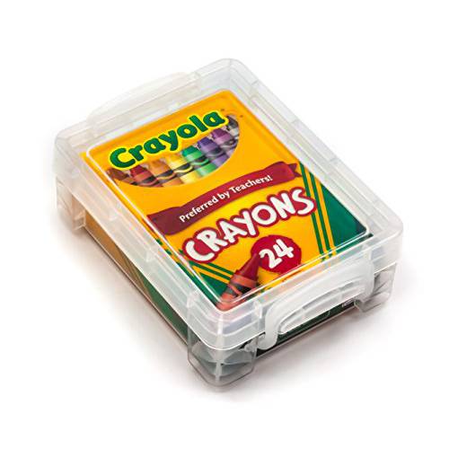 Crayola 크레용,크레파스 24 Count 클리어 슈퍼 스태커 플라스틱 크레용 박스 (번들,묶음)