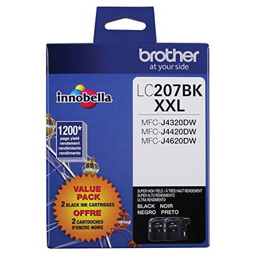 Brother  프린터 LC2072PKS 멀티 팩 잉크카트리지, 프린트잉크,  블랙 - 팩 of 2