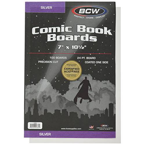 BCW Backing Boards, 7 X 10 1/2, Silver