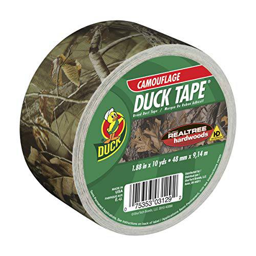 Duck  브랜드 1409574 인쇄 덕트테이프, 강력 접착 테이프, 1.88 인치 x 10 Yards, Realtree 카모플라쥬