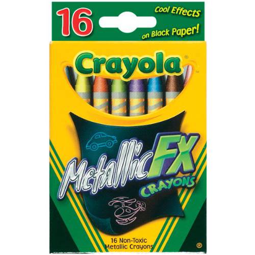 Crayola 16CT 메탈릭,메탈 FX 크레용,크레파스