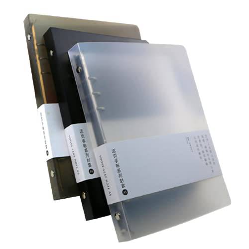 3 팩 A5 A6 B5 라운드 링 바인더 커버 6-Ring 9-Ring PVC 바인더 커버 리필가능 노트북 통잎 바인더 보호 (이너 용지,종이 Not 포함)