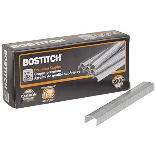 Bostitch B8 PowerCrown 프리미엄 스테이플러심,호치키스심, 0.25 인치 다리, Full-Strip (STCR21151/ 4)