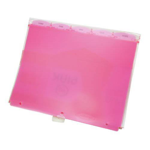 윌슨 Jones View-Tab 투명 디바이더, 5-Tab 세트, 핑크 폴리 탭 (W61005)