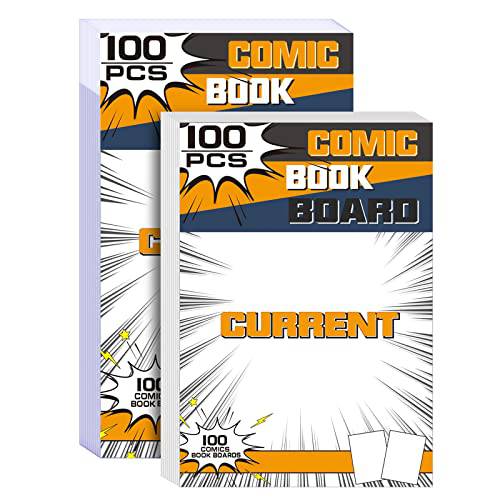 Leffis 100 Count Comic 북 백 and 보드, Current 사이즈 Comic 백 and 보드 투명 Acid-Free and 리유저블,재사용 Comic 북 커버 레귤러 코믹스