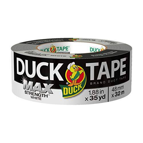 Duck 맥스 강화 240866 덕트테이프, 강력 접착 테이프, 1-Pack 1.88 인치 x 35 마당 화이트