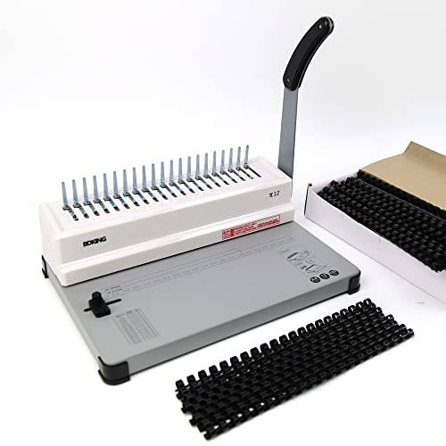 제본기, BDKING Comb 제본기, 21 홀, 450 페이지,  100 PCS 3/ 8 ’’ Comb 바인딩 척추, 적용가능한 레터 사이즈, A4, B5, A5 or 더작은 오피스 서류