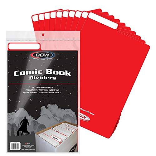 BCW 1-CD-RED Comic 북 Dividers-Red