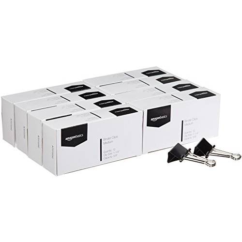아마존 Basics 바인더 용지,종이 클립, 미디엄, 12 클립,핀 per 박스, 8-Pack