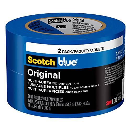 ScotchBlue Original Multi-Surface Painter’s 테이프, 1.41 인치 x 60 마당, 2 Rolls