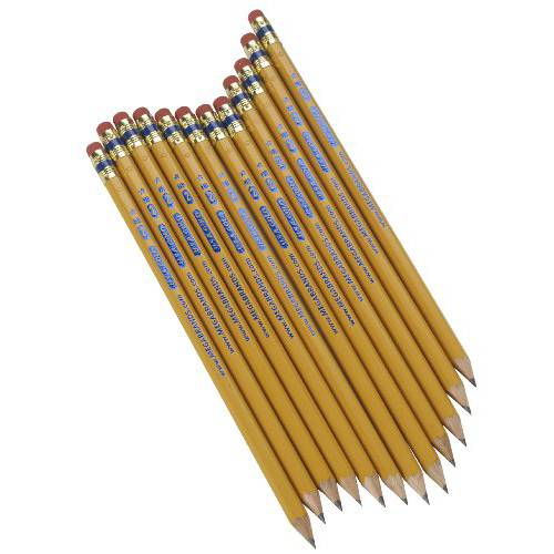 Write Dudes USA 골드 프리미엄 Cedar No. 2 Pre-Sharpened 연필 12-Count (DDR56)