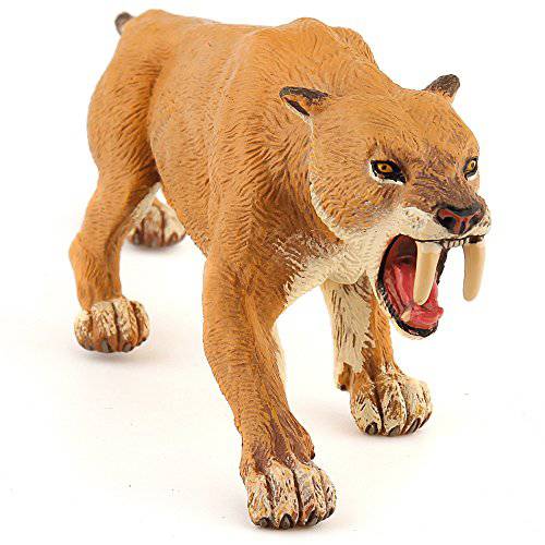 Papo Collectable 모델 동물 장난감 - 스밀로돈 Saber-toothed 호랑이 - 선사 시대 피규어
