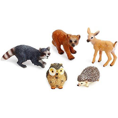 Forest 동물 피규어 케이크 토퍼,데코 삼림지 생물 장난감 인형 세트